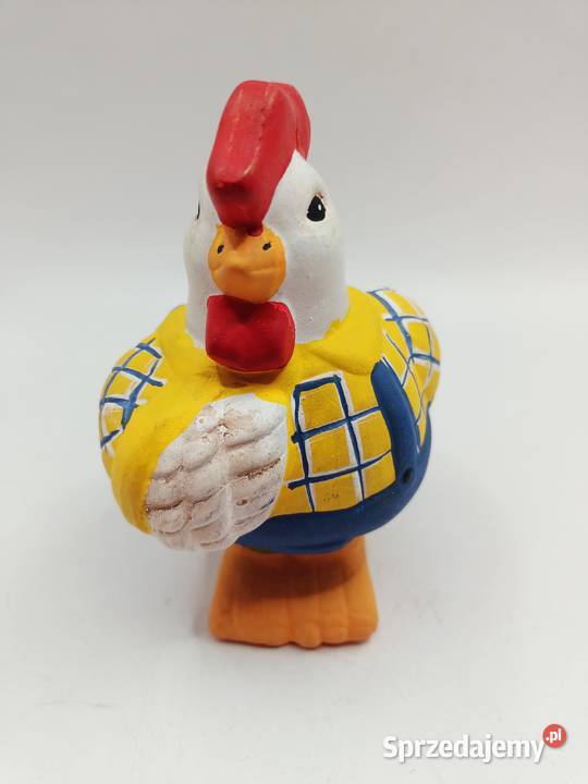 Figurka ceramika kogut w ubraniu pojemnik lubelskie Zamość