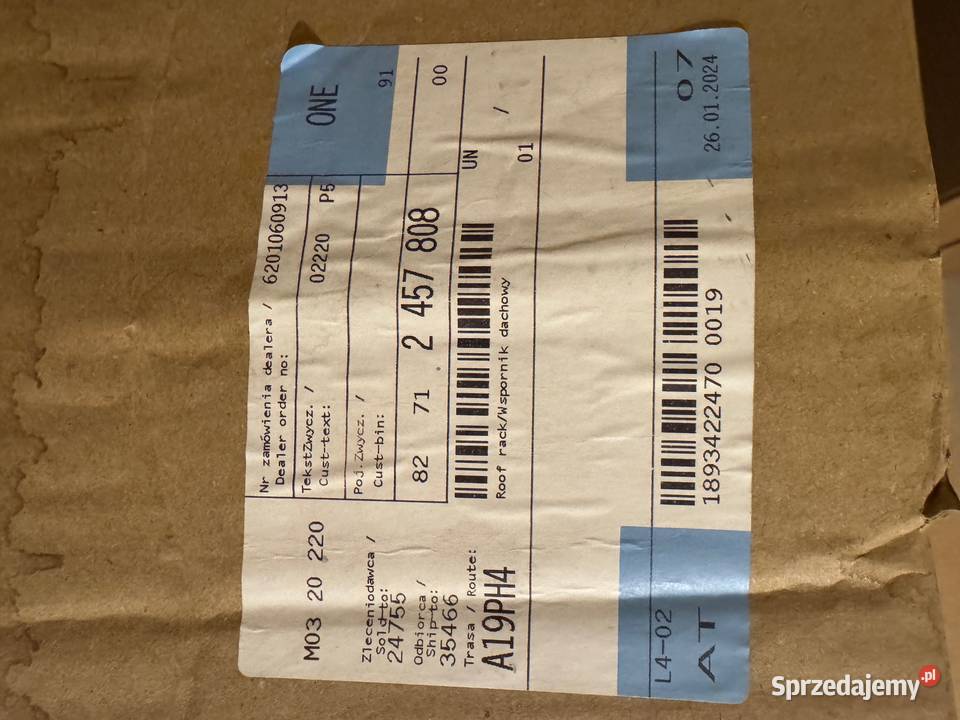 Belki poprzeczki dachowe na relingi Thule BMW śląskie Dąbie