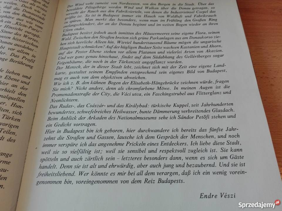 Budapest wstęp Endre Vszi oprac graficzne Lajos Poradniki, albumy i reportaże sprzedam