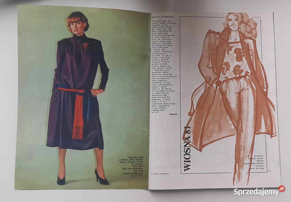 moda PRLu Moda wiosna 81 czasopismo z wykrojami łódzkie Łódź
