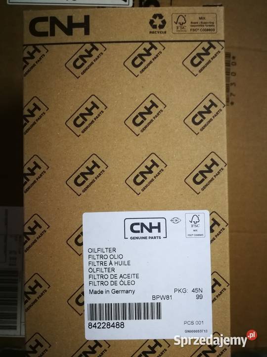 Filtr oleju silnikowego cześć 84228488 Rolnictwo Szczecin sprzedam