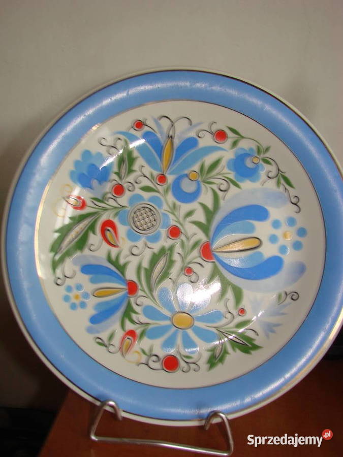 Lubiana wzór kaszubski talerz PRL Porcelana i szkło Pruszcz Gdański sprzedam