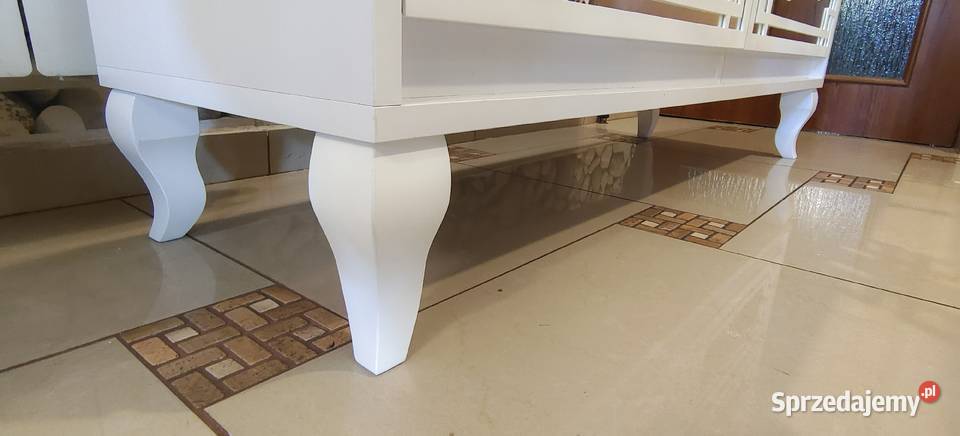 Duża komoda lustrzana Glamour biała 6 szuflad małopolskie Nowy Sącz