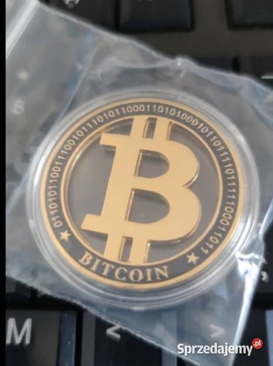 NOWA złota moneta Bitcoin 3D Zamość 