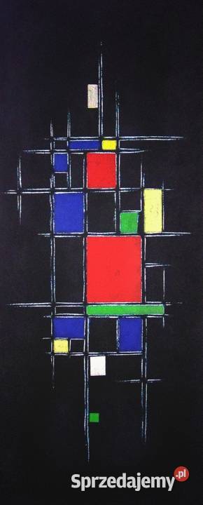 Obraz ręcznie grawerowanymalowany ala Mondrian świętokrzyskie Sandomierz