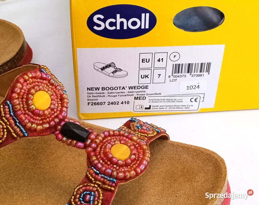 Nowe klapki damskie czerwone Scholl Bogota r 41 Lublin