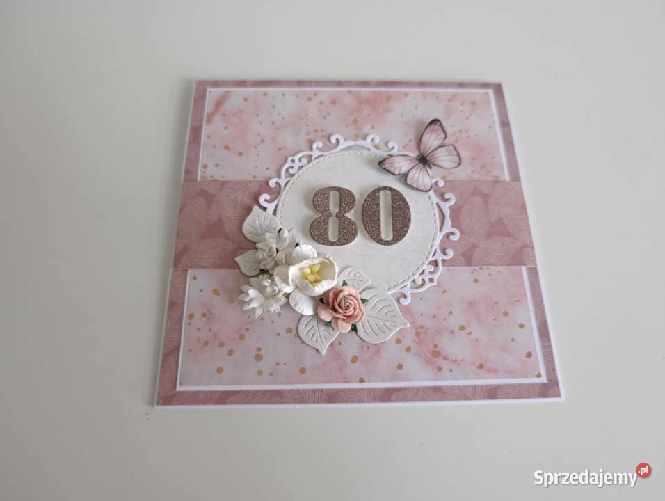 Elegancka kartka na urodziny ręcznie robiona łódzkie Łódź