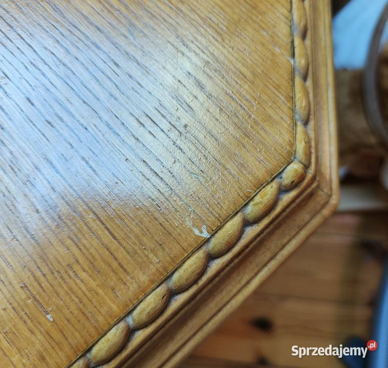 Brązowy stolik kawowy stół stoliczek retro Szczecin