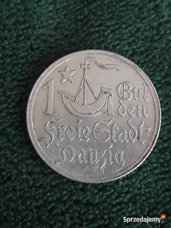 1 Gulden W M Gdańsk 1923 r 2 piękne wielkopolskie Konin