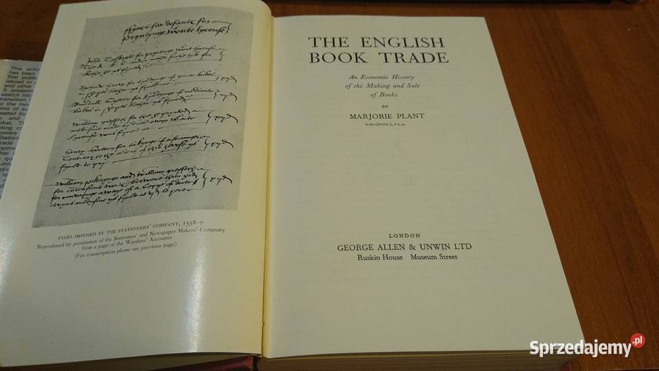 The English book trade by Marjorie Plant Gdańsk