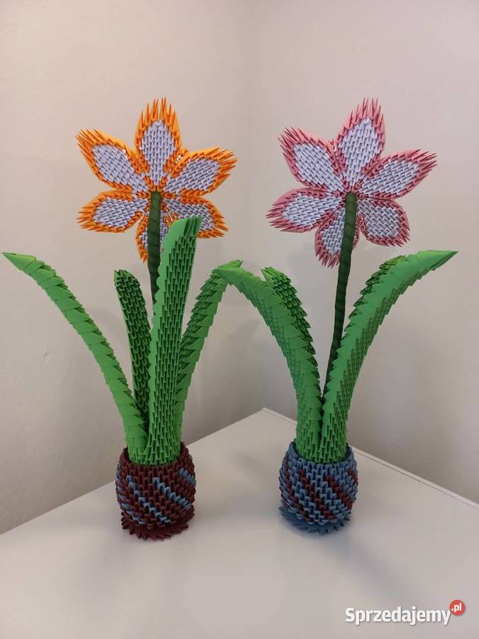 Mega ŻONKIL w doniczce kwiat origami 42 Puławy