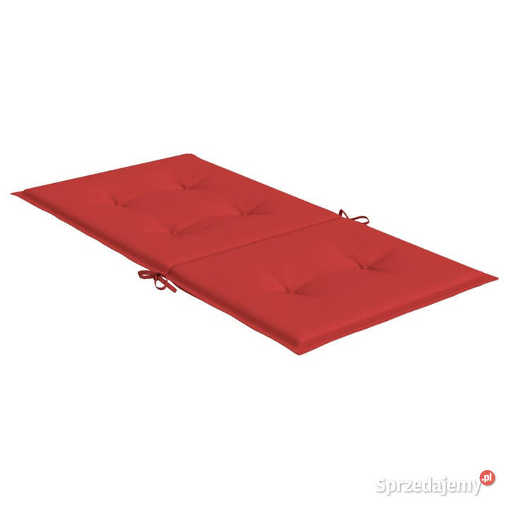Poduszki na krzesła ogrodowe 4 czerwone 100x50x3