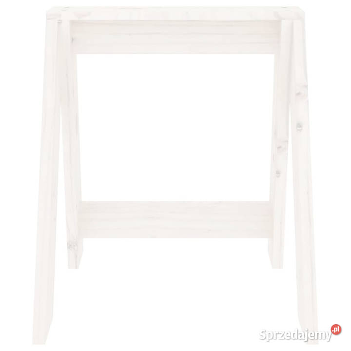 Stołki 2 białe 40x40x45 lite drewno sosnowe Krzesła Warszawa