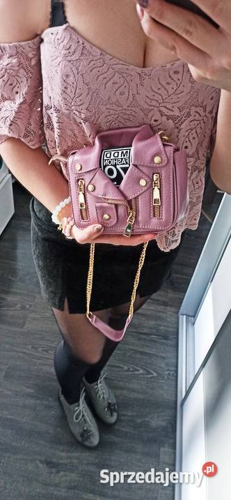 Różowa torebka skórzana kurtka TANIO Warszawa