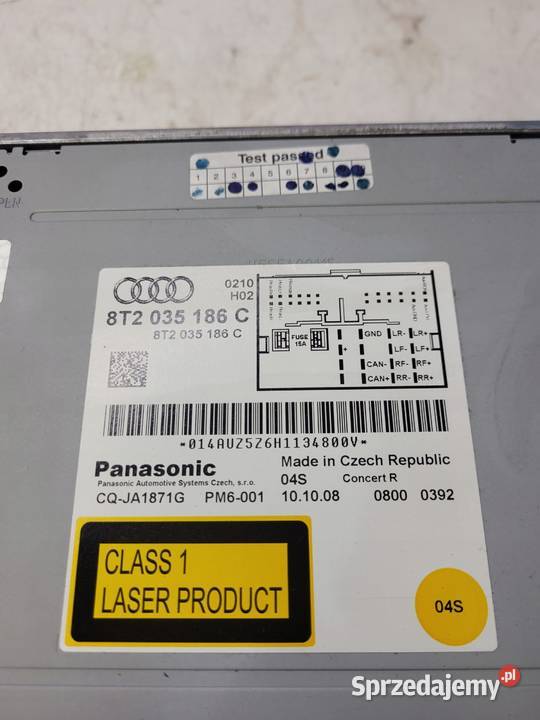 RADIO ZMIENIARKA CD AUDI A4 B8 A5 Q5 8T2035186C osobowe Przystajń sprzedam