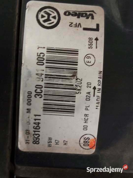 LAMPA PRZÓD LEWA 3C0941005T VW Volkswagen Passat osobowe