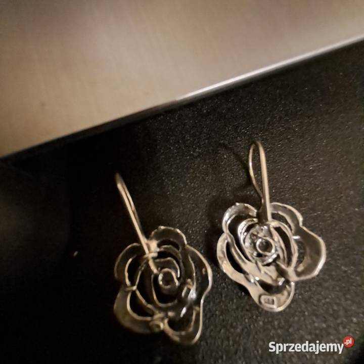 Śliczne stare kolczyki srebro 925 mazowieckie Warszawa