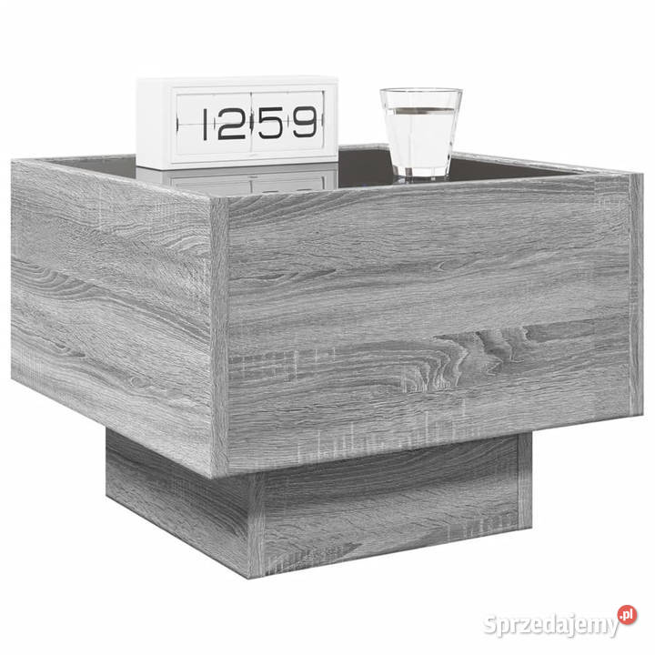 Stolik nocny z LED Infinity szary dąb sonoma Warszawa