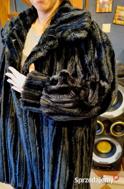 Piękne futro płaszcz sztuczne nowe NORA moda Warszawa