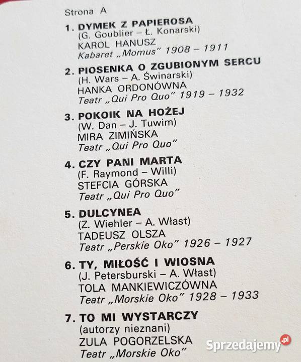 Przeboje teatrzyków i kabaretów przedwojennej Płyty i kasety Chełmno