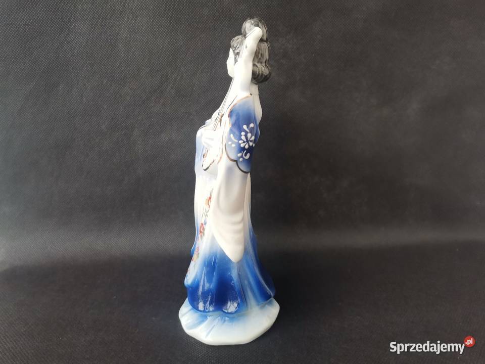 Stara unikatowa figurka Japonka Gejsza porcelana Katowice