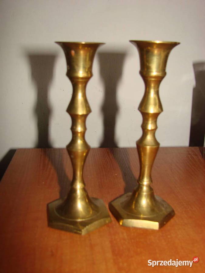 mosiężny świecznik Pruszcz Gdański