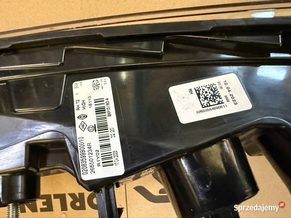 Prawa Lampa Prawy Tył Tylna W Klapę Klapy