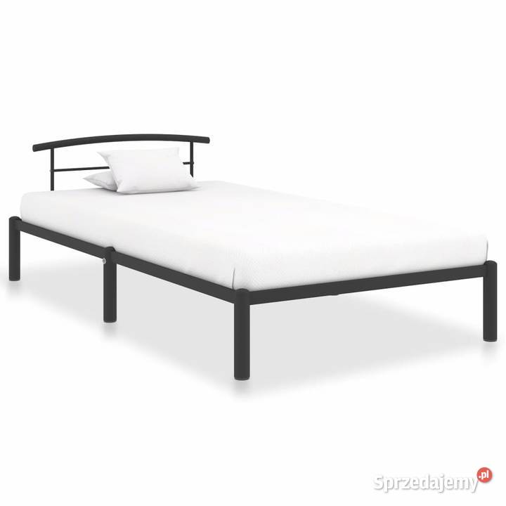 vidaXL Rama łóżka, czarna, metalowa, 100 x 200 cm 284657