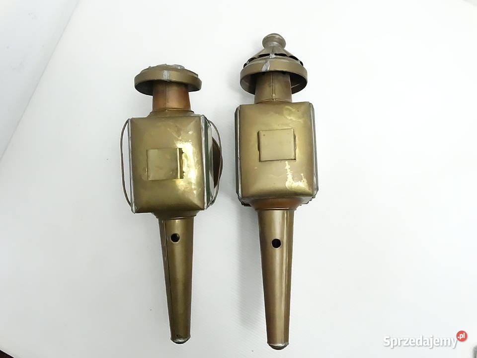 Mosiężne lampy dorożkowe powozowe retro para sprzedam