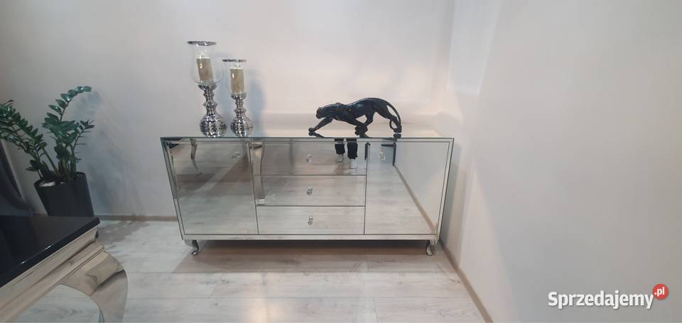 Komoda lustrzana z lustra glamour Ludwik chrom 80cm Kępno