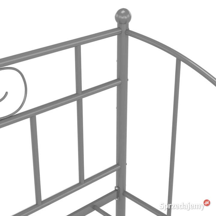 Sofa z wysuwaną ramą łóżka szara metalowa 90x200 Warszawa