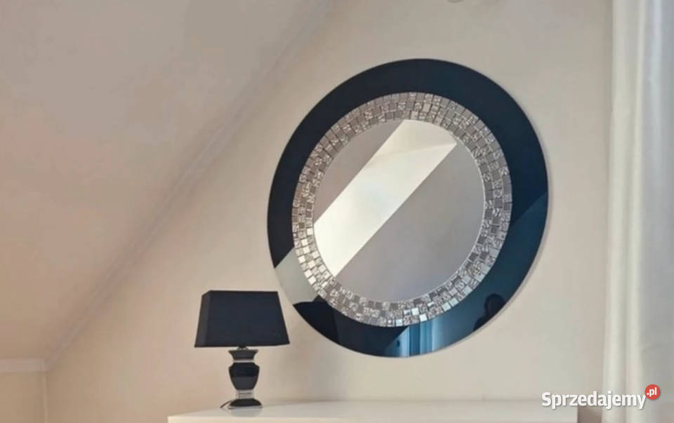 Przepiękne eleganckie lustro w stylu glamur Bytów