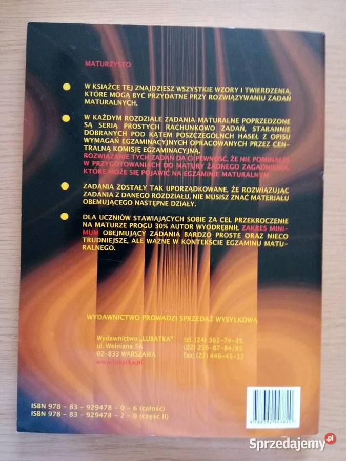 Matura z matematyki poziom podstawowy Andrzej Rok wydania 2009 Dąbrowa Górnicza