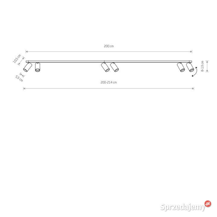 Lapa sufitowa czarna MONO NOWODVORSKI 7844 Spoty i reflektory Radomsko