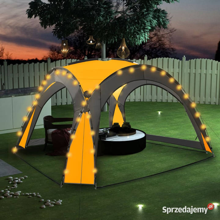 Namiot imprezowy z LED i 4 ściankami 36x36x23 m