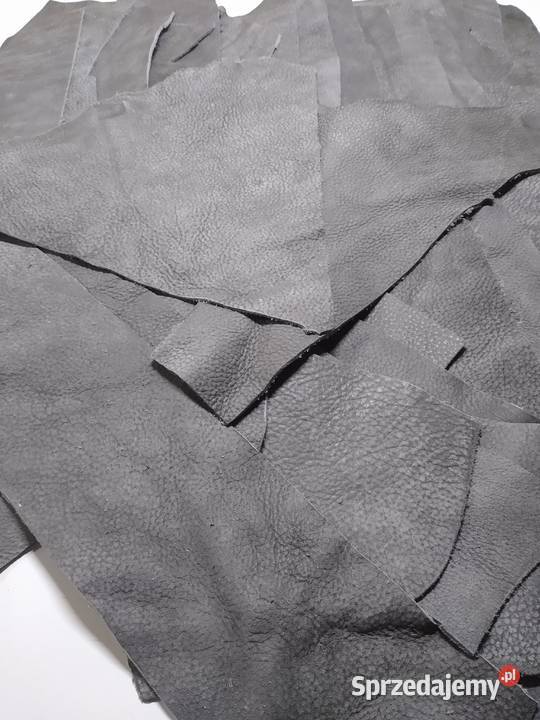 Skóra Naturalna Włoska Szara Postarzana średnie Rękodzieło Gdańsk