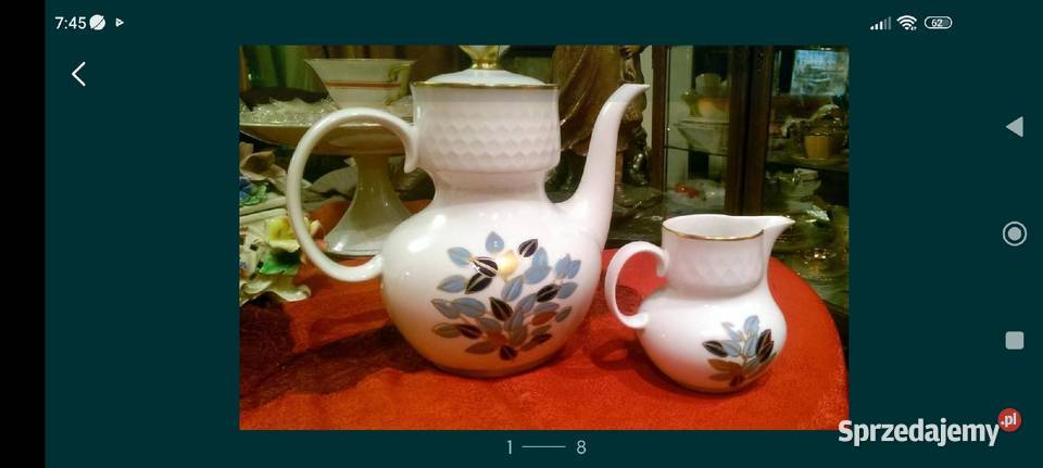 Komplet dzbanek cukiernica mlecznik porcelana