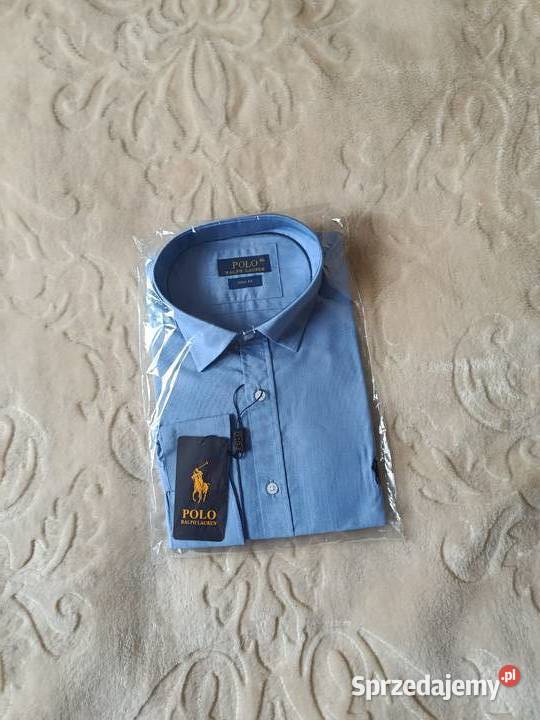 Koszula męska Ralph Lauren bawełniana niebieska Białystok
