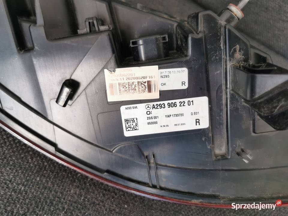Mercedes EQC N293 Lampa Tylna Prawa A2939062201 lampy tylne