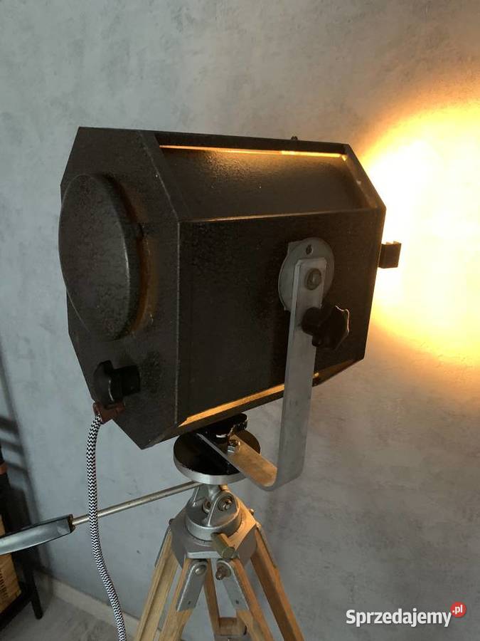 Stara lampa podłogowa teatralna lata 6080 PRL Komplety wypoczynkowe Poznań sprzedam