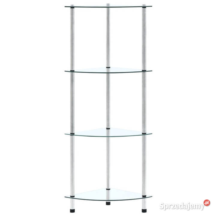 4poziomowa półka przezroczysta 30x30x100 szkło Warszawa