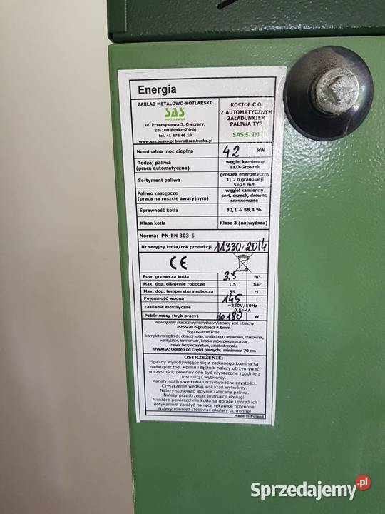Kocioł SAS SLIM piec 42kW ekogroszek drewno Stara Iwiczna