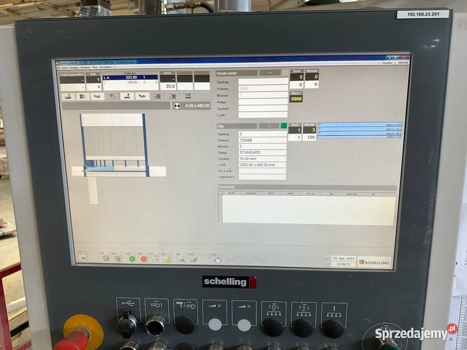 SCHELLING FH 6 430 pila panelowa Produkcja Nowy Targ