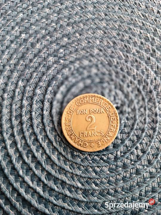 Moneta 2 Franki Bon Pour 1921 Skierniewice