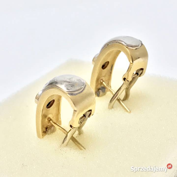 Złote KOLCZYKI 14K NOWOCZESNE STYLOWE Warszawa