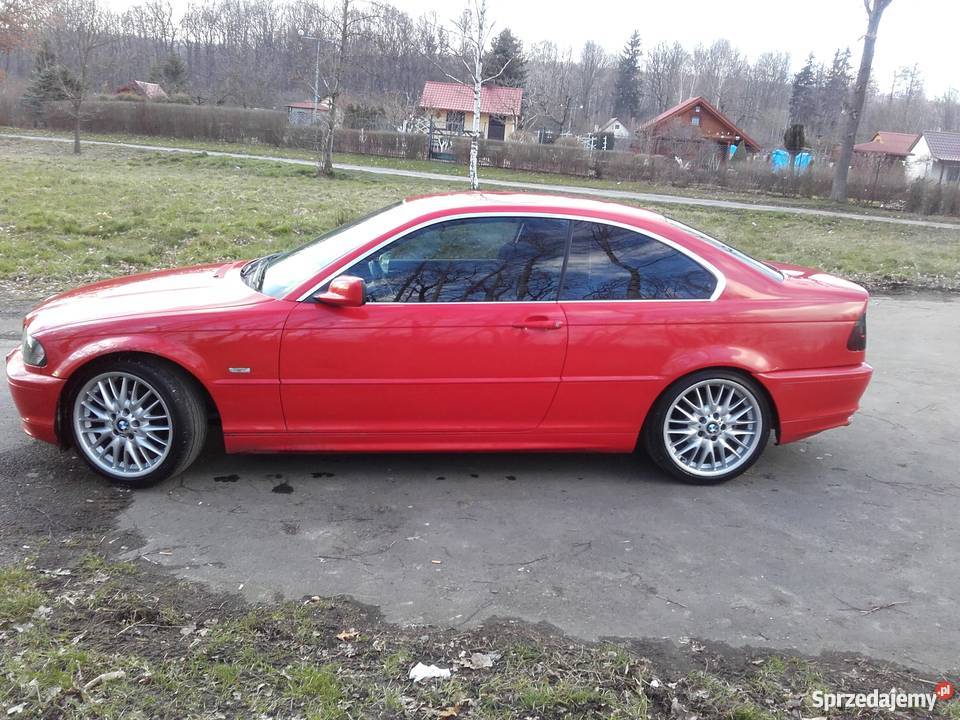 BMW E46 coupe 22 170 Hellrot Seria 3 dolnośląskie Bogatynia