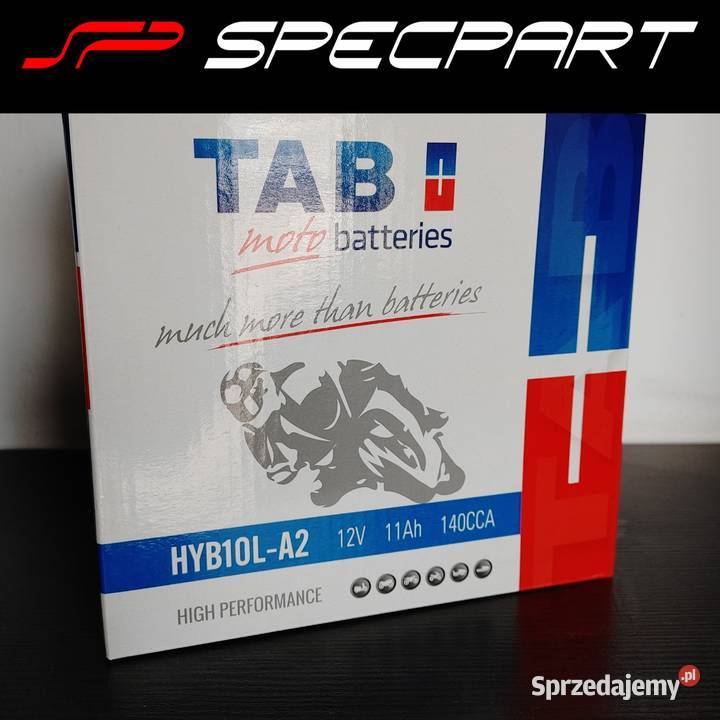 Akumulator motocyklowy TAB YB10LA2 HYB10LA2 12V Łódź