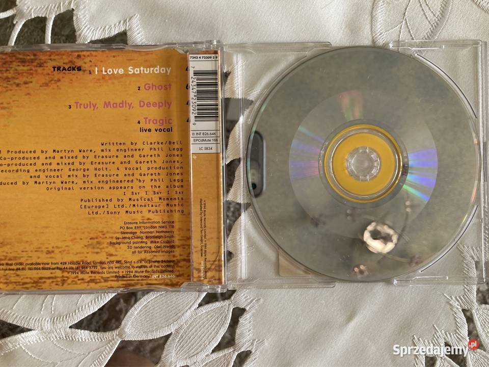 Płyta CD Maxi Single Erasure I Love Saturday Płyty i kasety Czerwionka-Leszczyny sprzedam