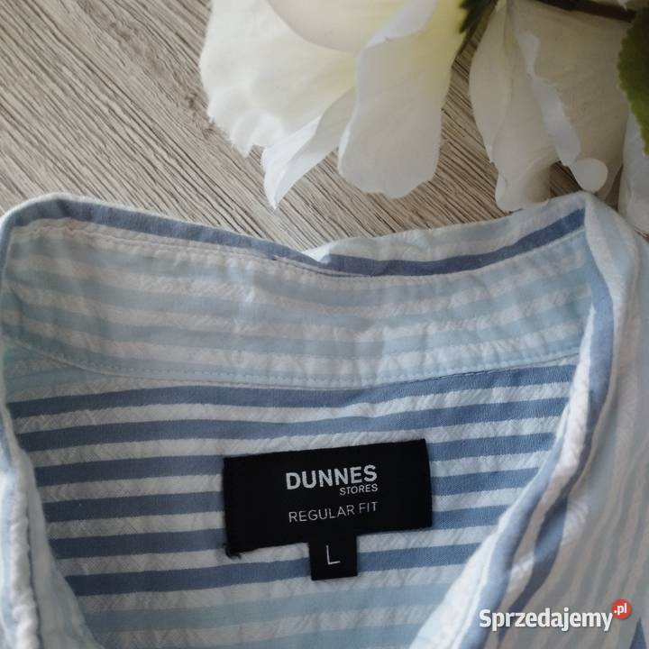Koszula męska w paski Dunnes krótki rękaw Bogatynia