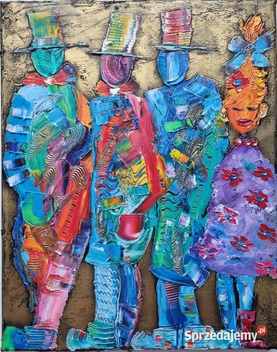 Obraz olejny faktura farby 30x40 i 24x30